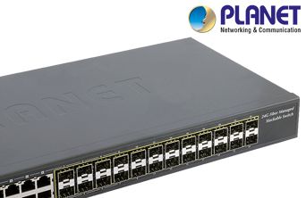 Stackable 24-Port 100/1000 SFP with 8 Shared TP Managed Switch 3