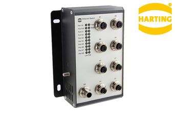 Harting Ha-VIS 8-Port Yönetilmeyen Ethernet Anahtarı eCon 4080-BPoE1 - Düz duvar montajı ile PoE destekli