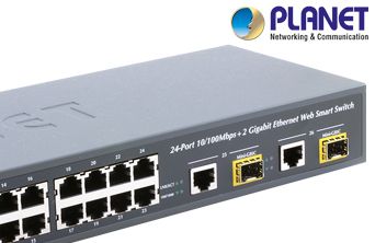 24-Port 10/100Base-TX + 2-Port 10/100/1000Base-T / Mini-GBIC (SFP) Web Smart Switch 2