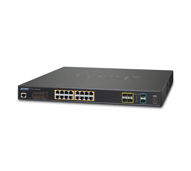 L3 16-Port 10/100/1000T Ultra PoE + 4-Port 100/1000X SFP + 2-Port 10G SFP+ Managed Switch