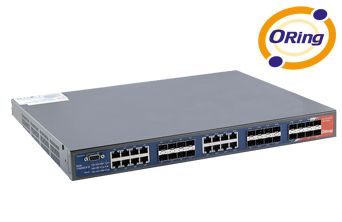 Endüstriyel Tip Rack-Mount Yönetilebilir Gigabit  24-Portlu  Ethernet Switch - 16xGigabit Kombo Portlu ve 8 Portlu 100/1000Base-X, SFP