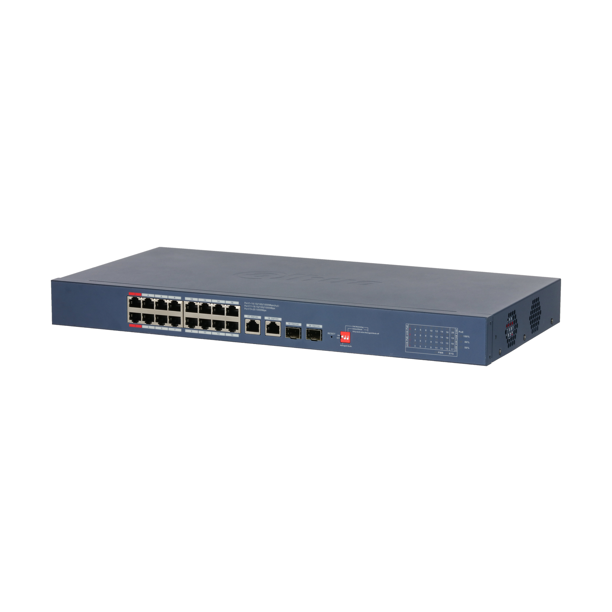 20-Port Cloud Managed Desktop Gigabit Switch with 16-Port PoE 2
