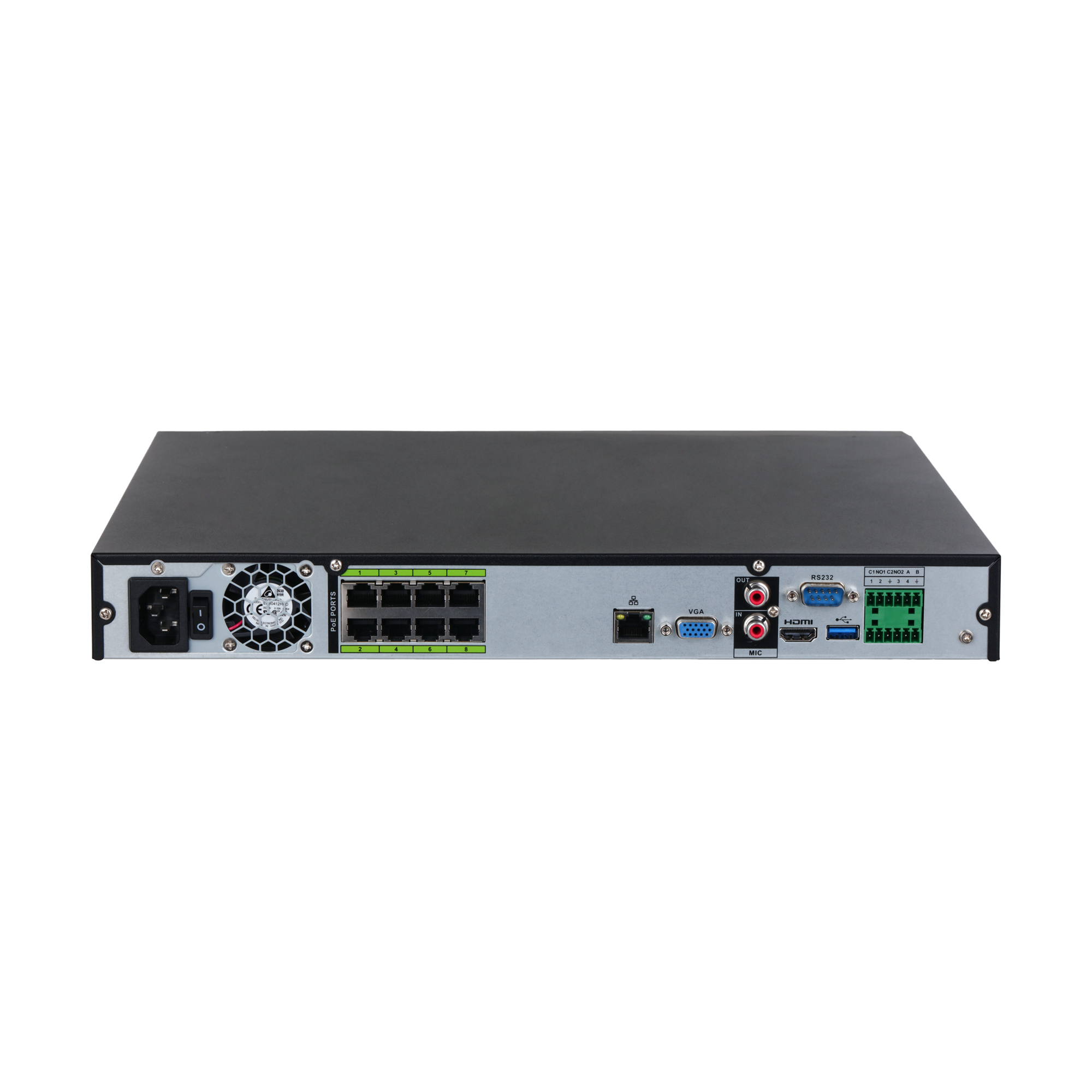 8 Channels 1U 8PoE 2HDDs WizSense Network Video Recorder 3
