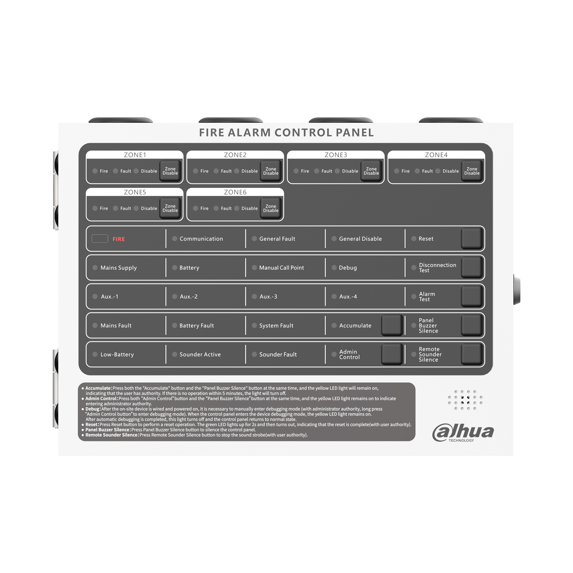 Conventional Fire Alarm Control Panel (6 Zones)