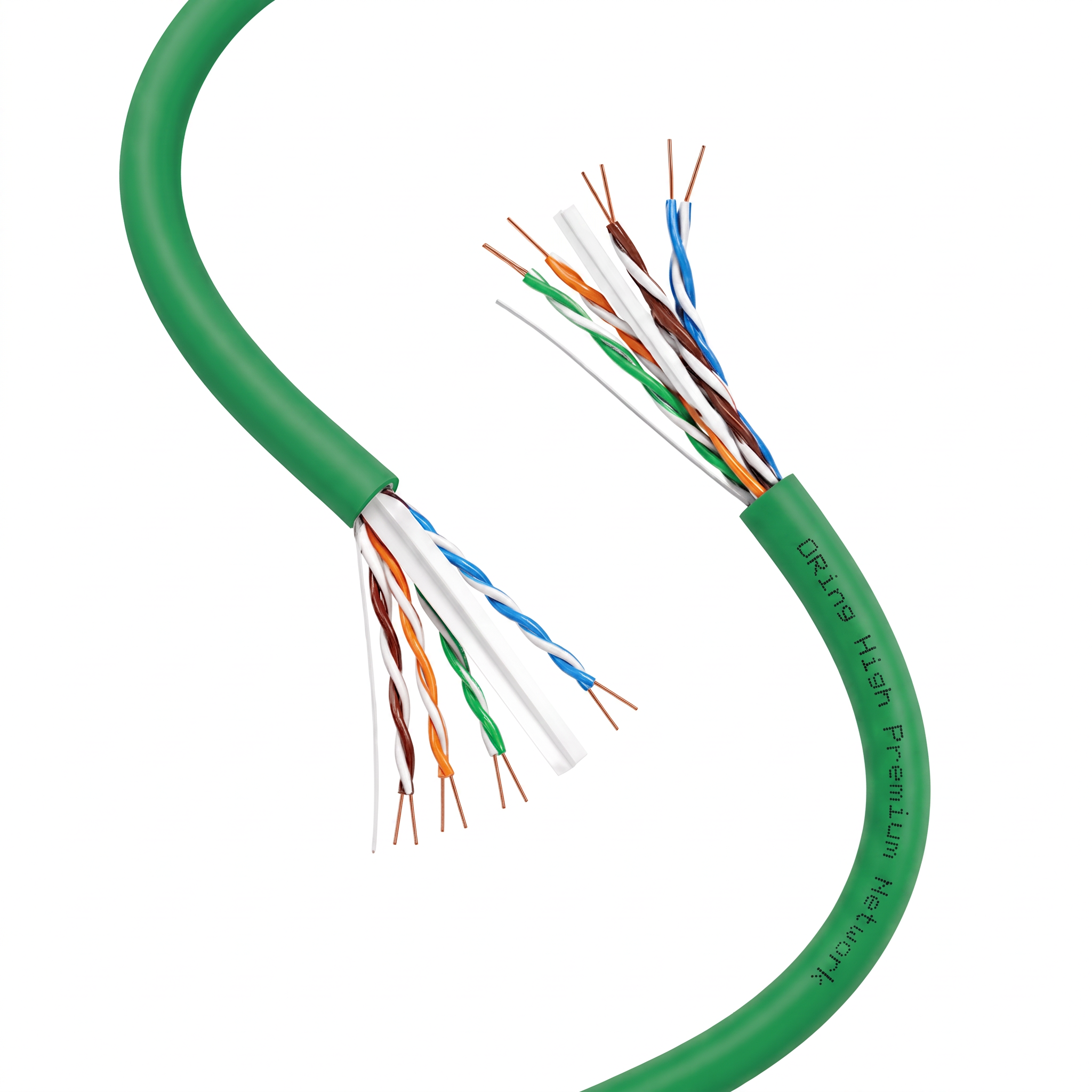 U/UTP CAT6 23AWG LSZH Network Cable 500m - Green