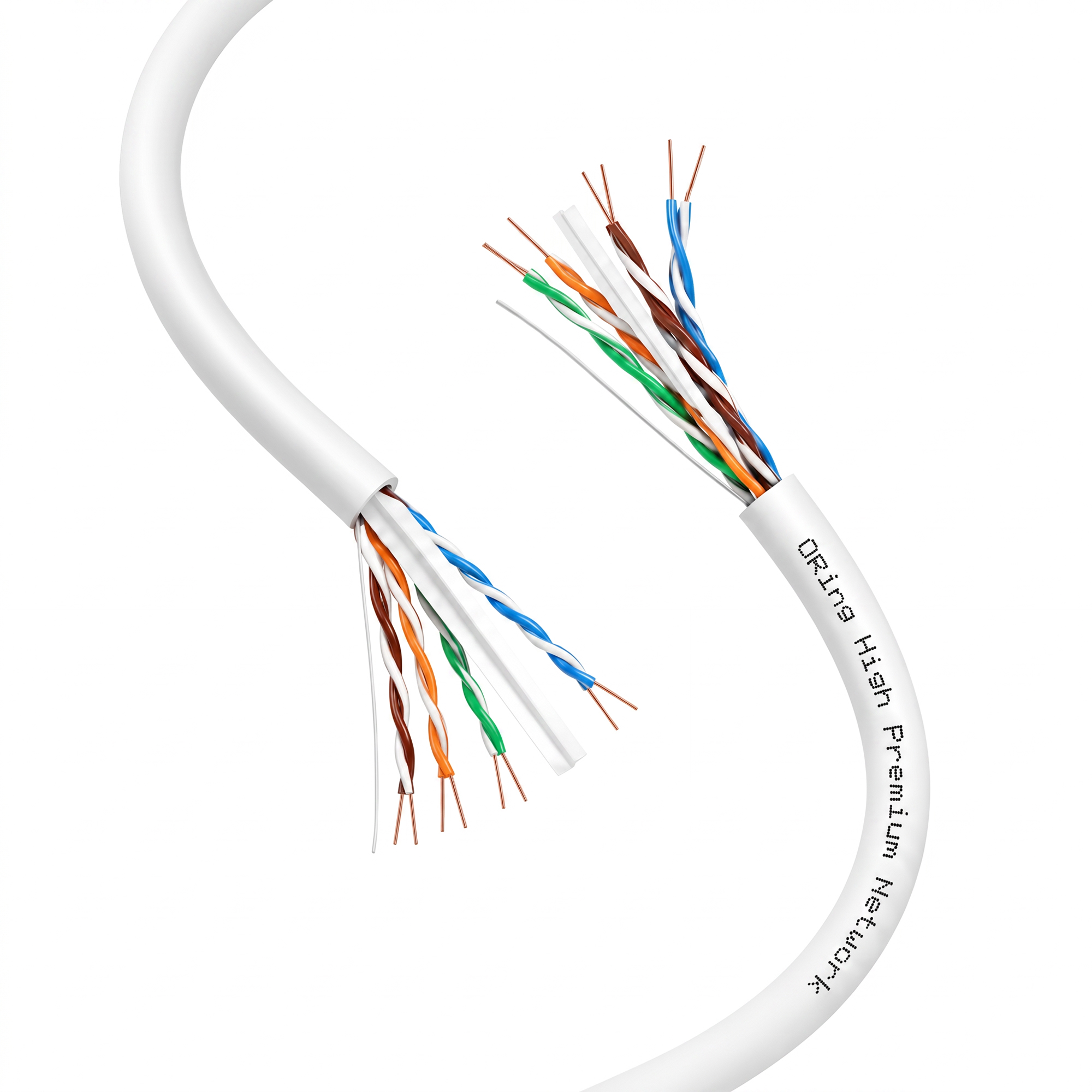 U/UTP CAT6 23AWG LSZH CPR B2CA Network Cable TUV&3P Verified - White