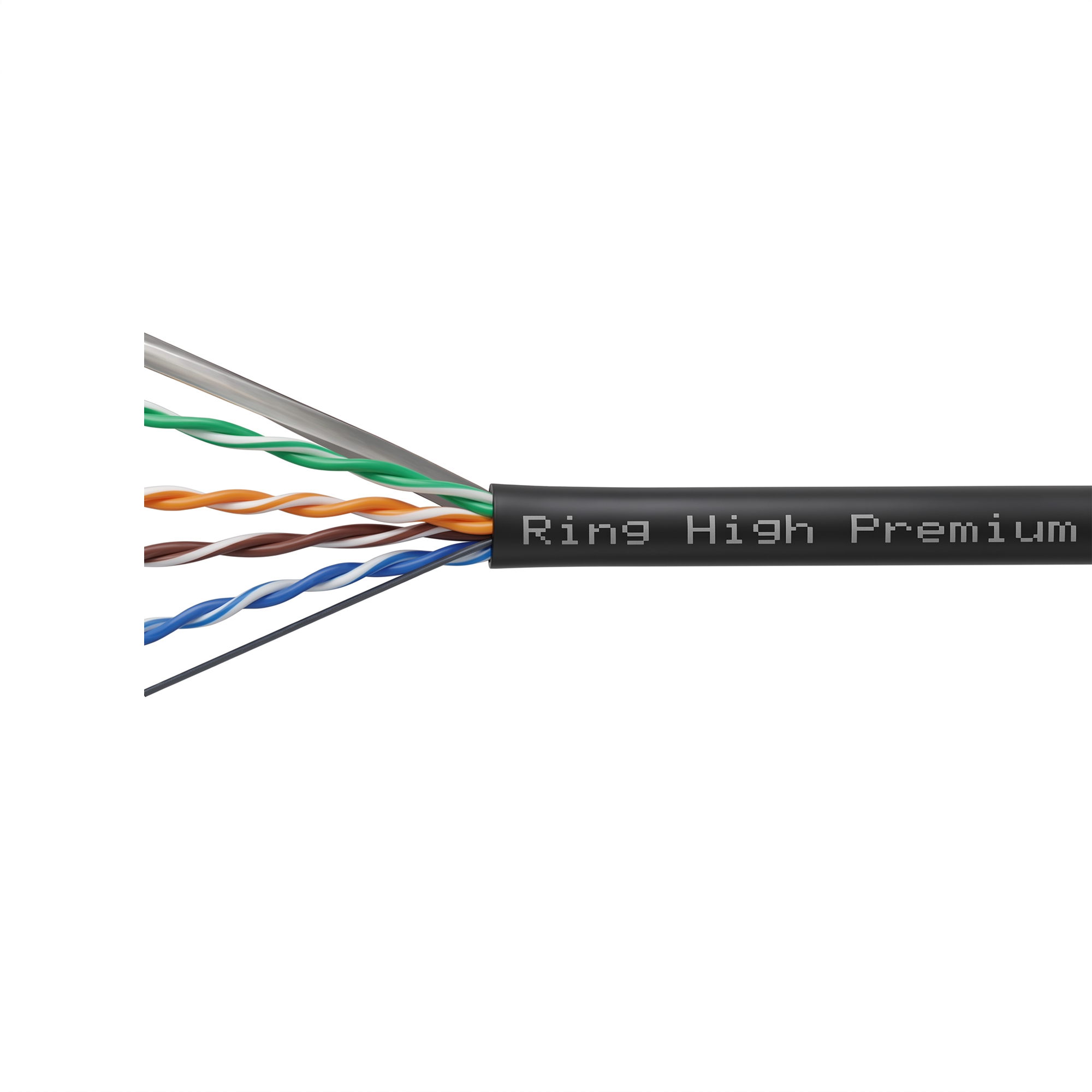 U/UTP CAT6 23AWG PE Outdoor Network Cable 500m - Black 2