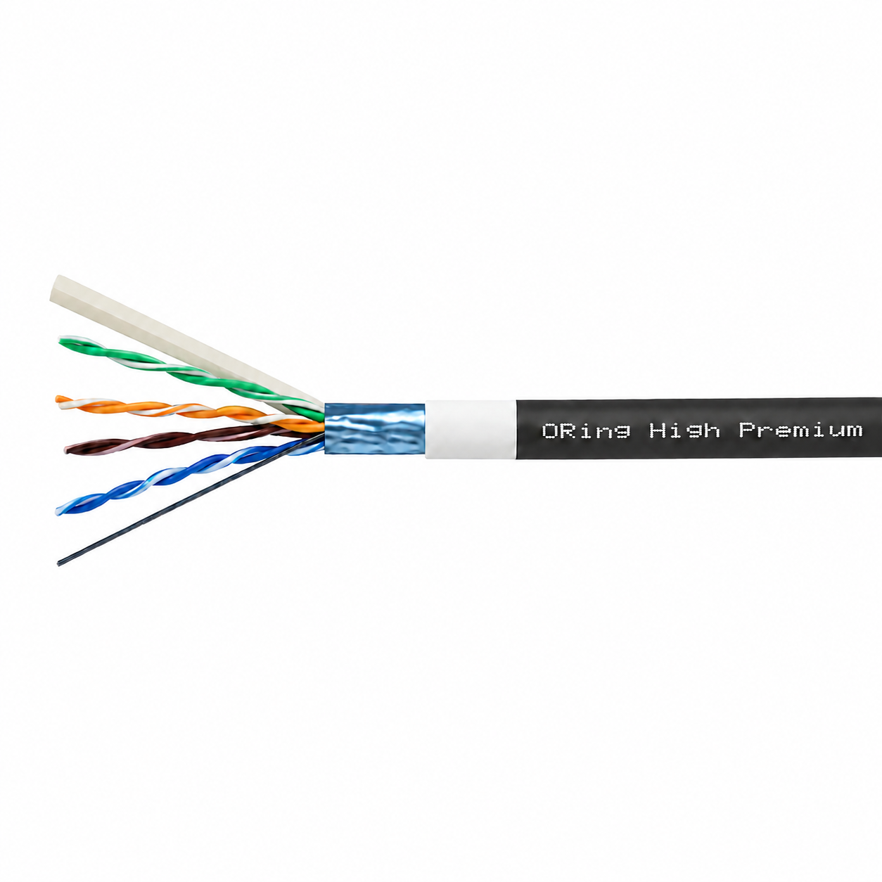 F/UTP CAT6 23AWG PVC+PE Outdoor Network Cable 500m - Black 2