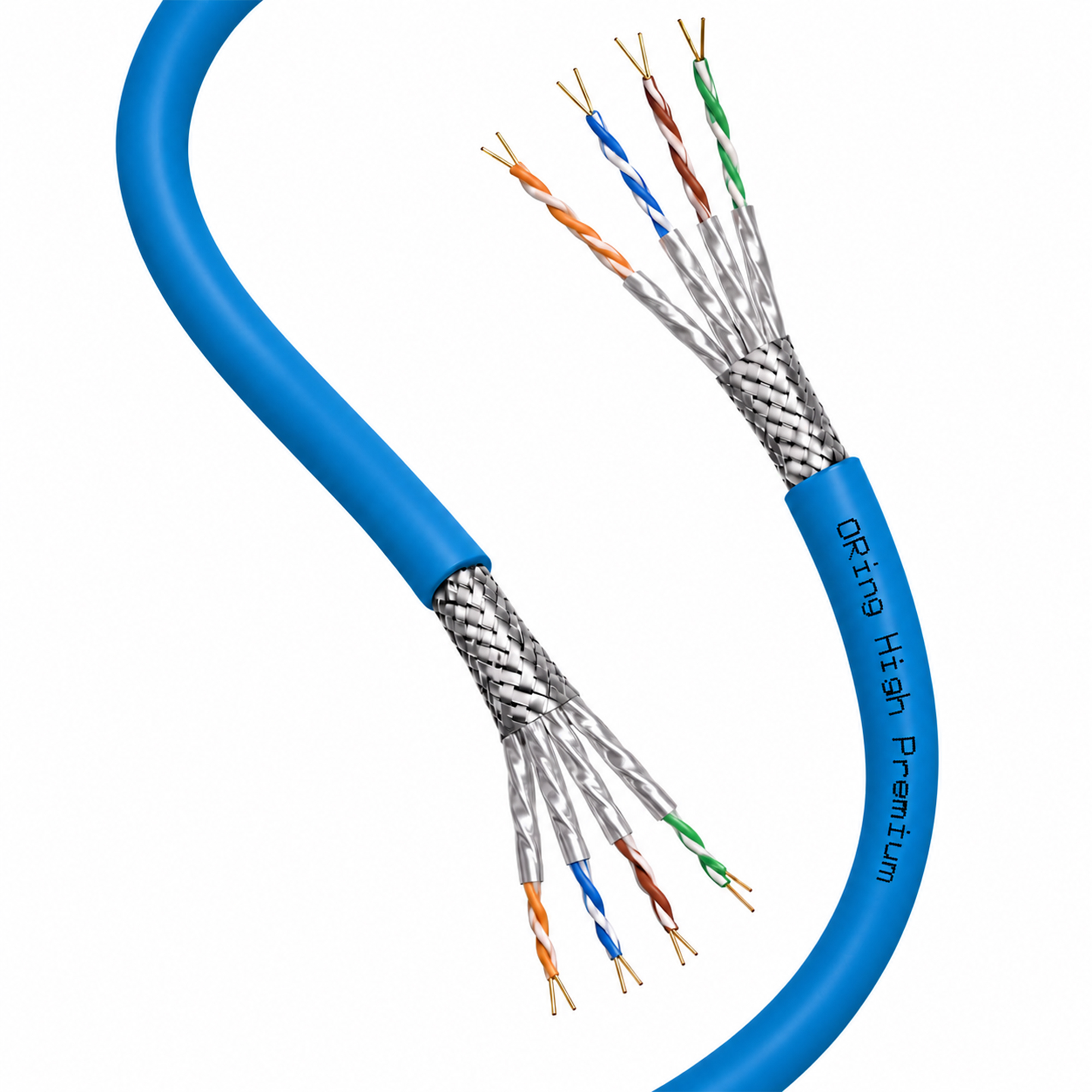 S/FTP CAT7 23AWG PIMF LSZH Network Kablosu 500m. - Mavi