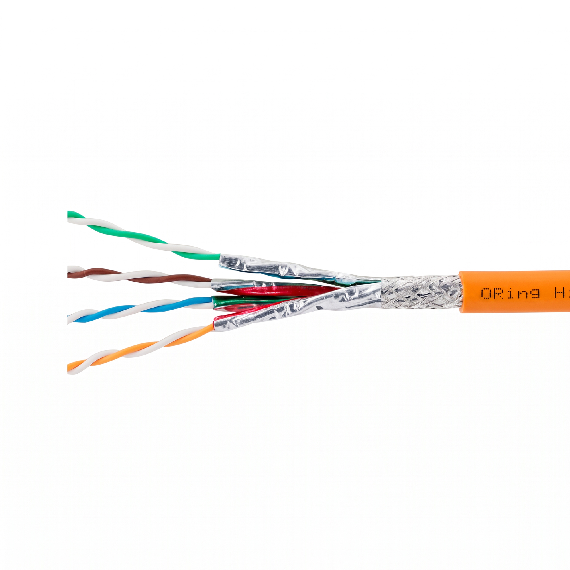 S/FTP CAT7 23AWG PIMF LSZH Network Kablosu 500m. - Turuncu 2