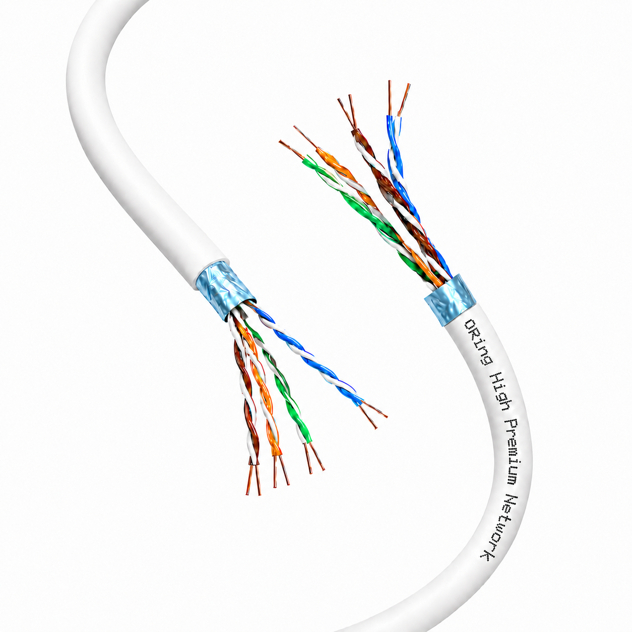F/UTP CAT5e 24AWG LSZH Network Cable 305m - White