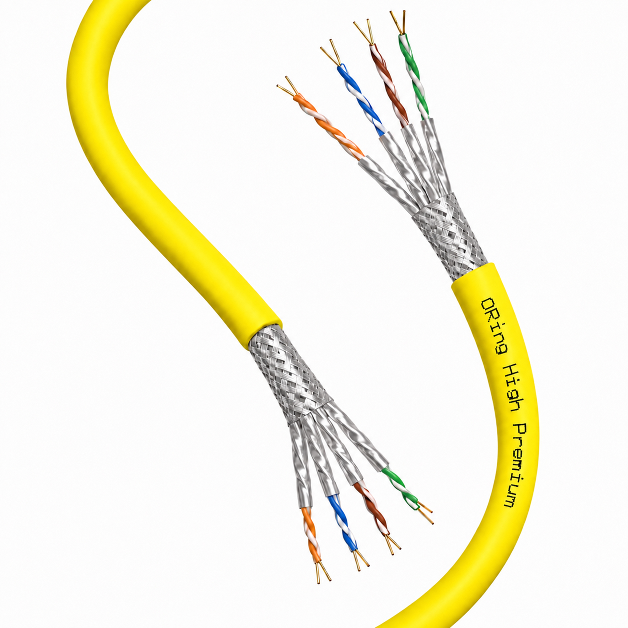 S/FTP CAT7 23AWG PIMF LSZH Network Kablosu 500m. - Sarı