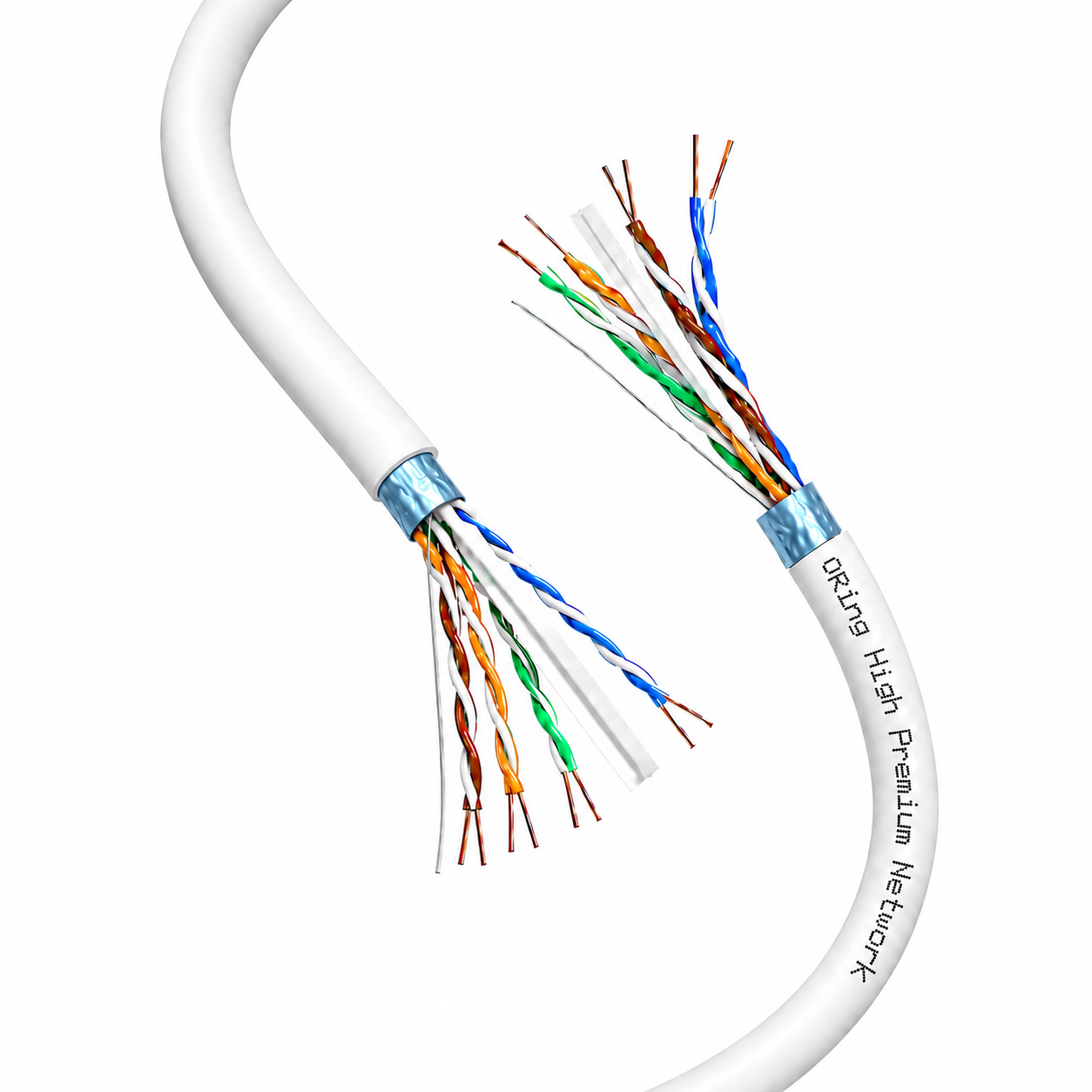 F/UTP CAT6 23AWG LSZH Network Kablosu 500m. - Beyaz
