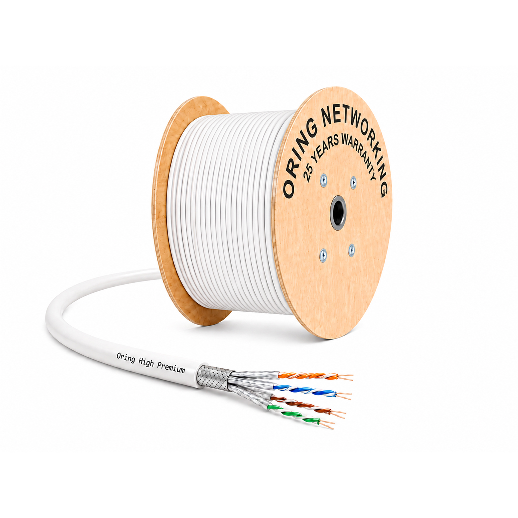 S/FTP CAT7 23AWG PIMF LSZH Network Kablosu 500m. - Beyaz 2