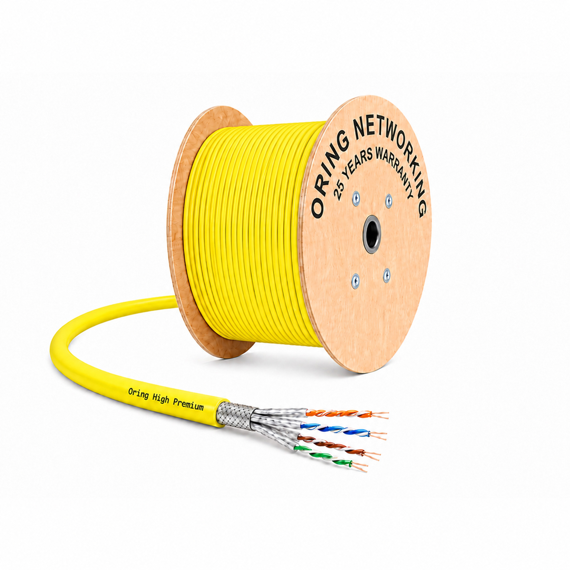 S/FTP CAT7 23AWG PIMF LSZH Network Kablosu 500m. - Sarı 2