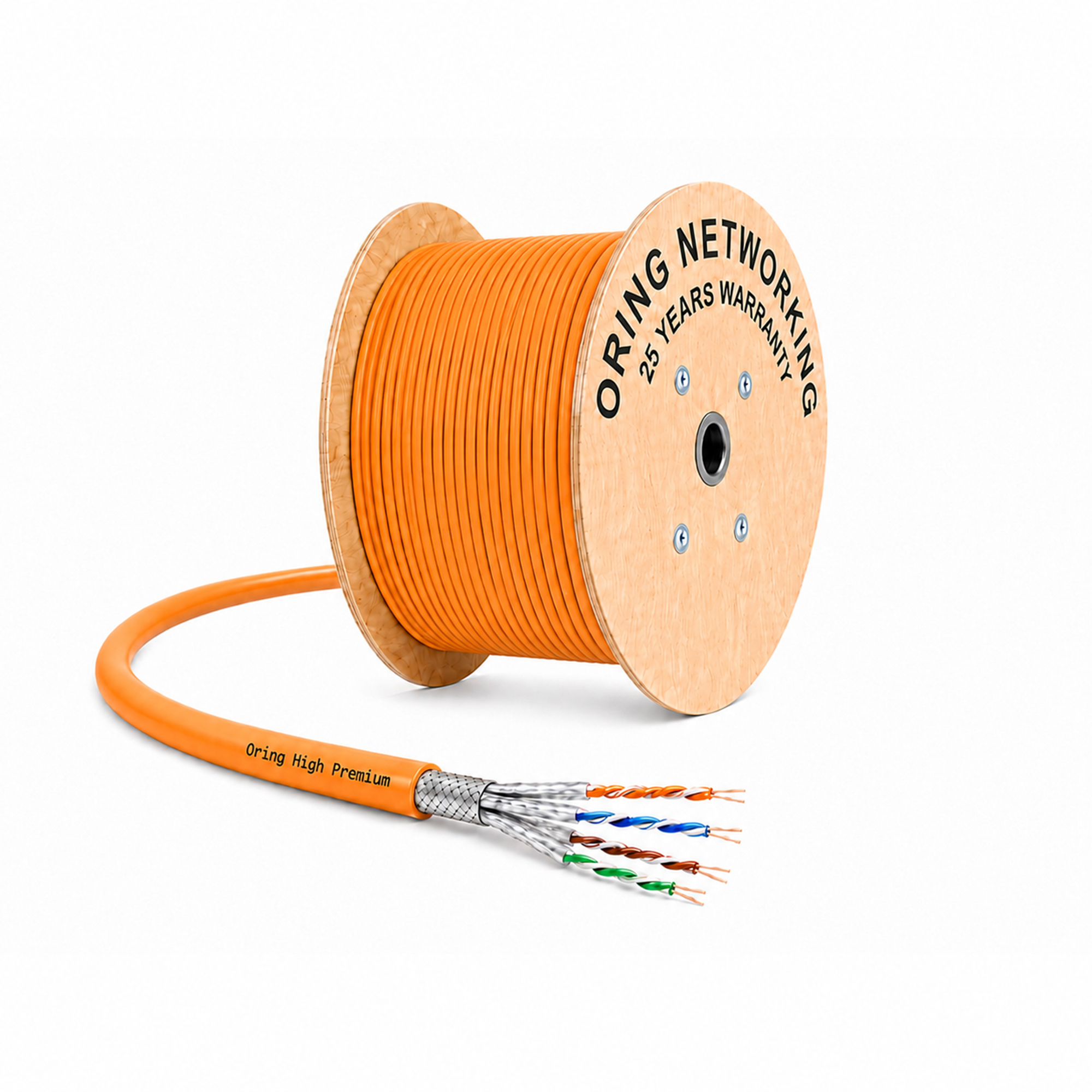 S/FTP CAT7 23AWG PIMF LSZH Network Kablosu 500m. - Turuncu 2