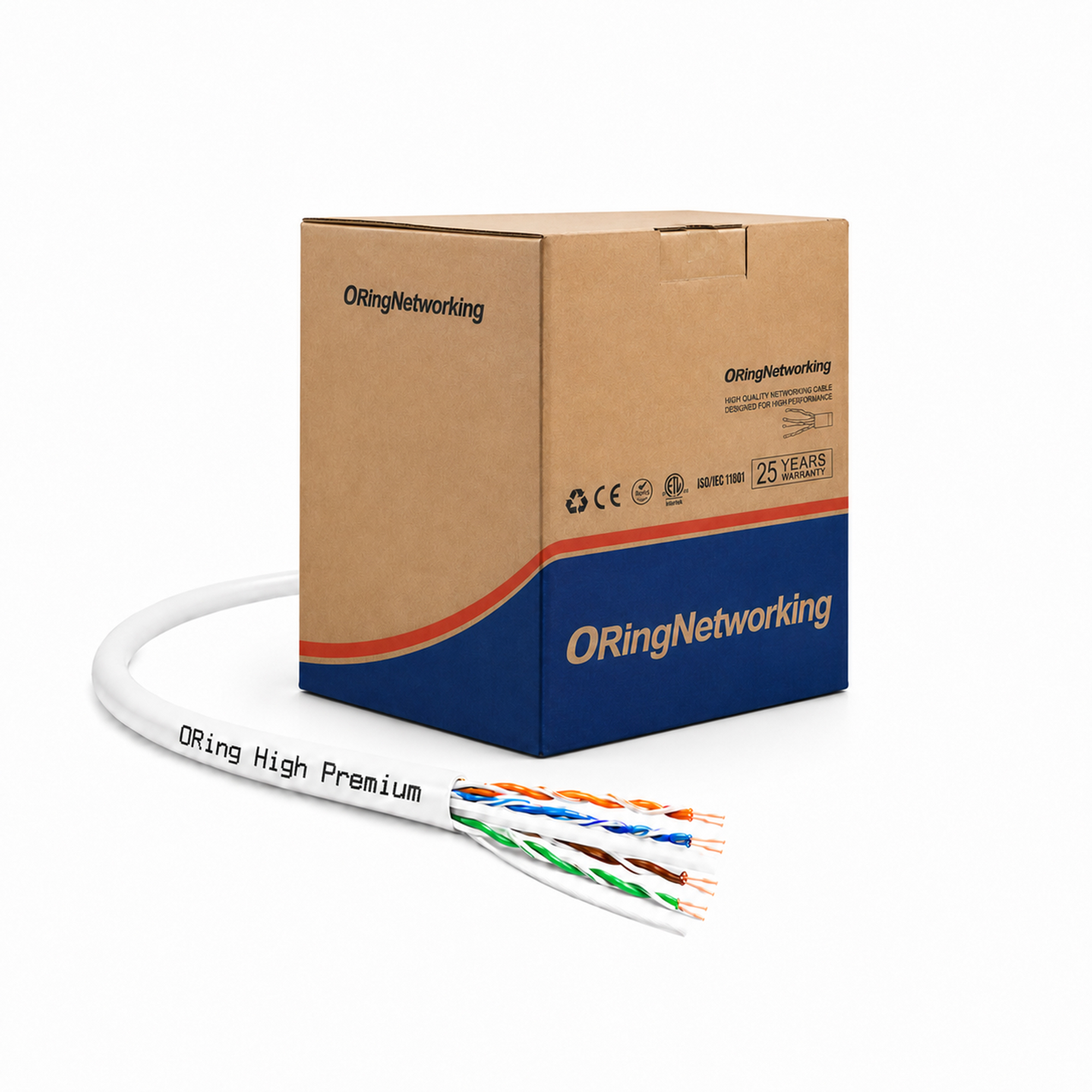 U/UTP CAT6 23AWG PVC Network Cable 305m 2