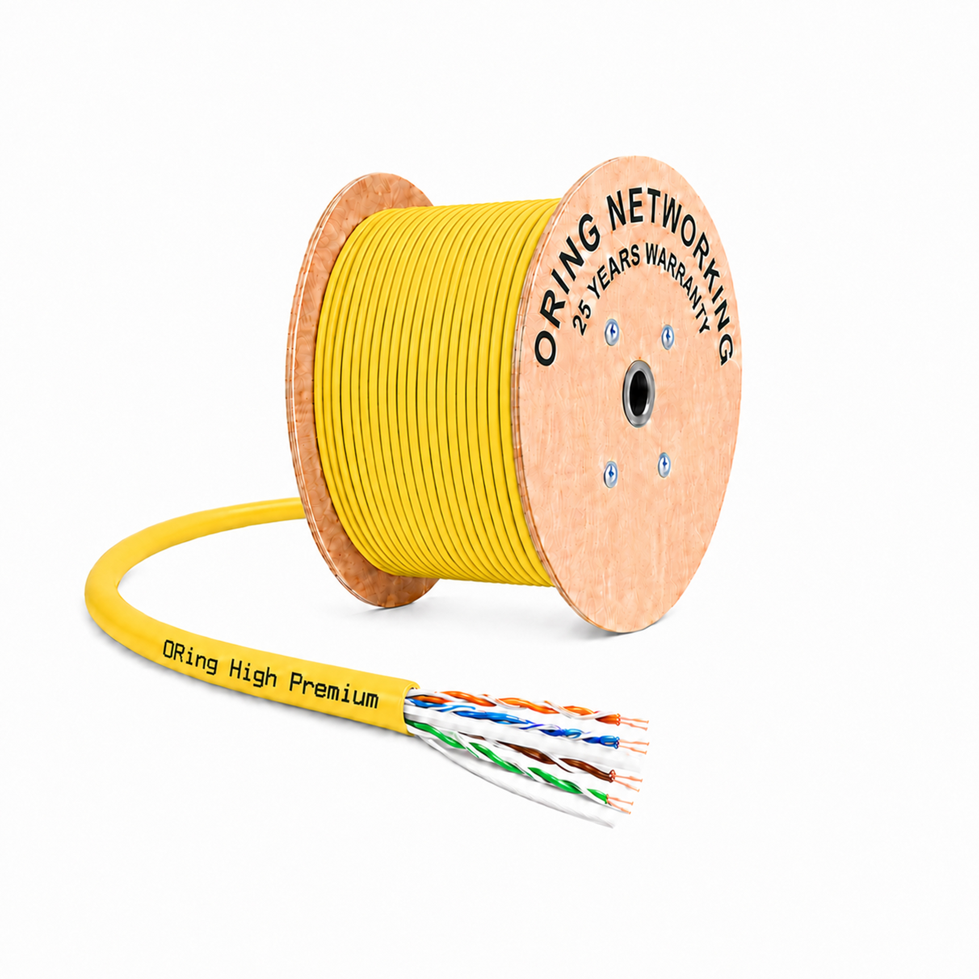 CAT6 23AWG LSZH CPR B2ca Network Kablosu TUV&3P Verified - Sarı 2