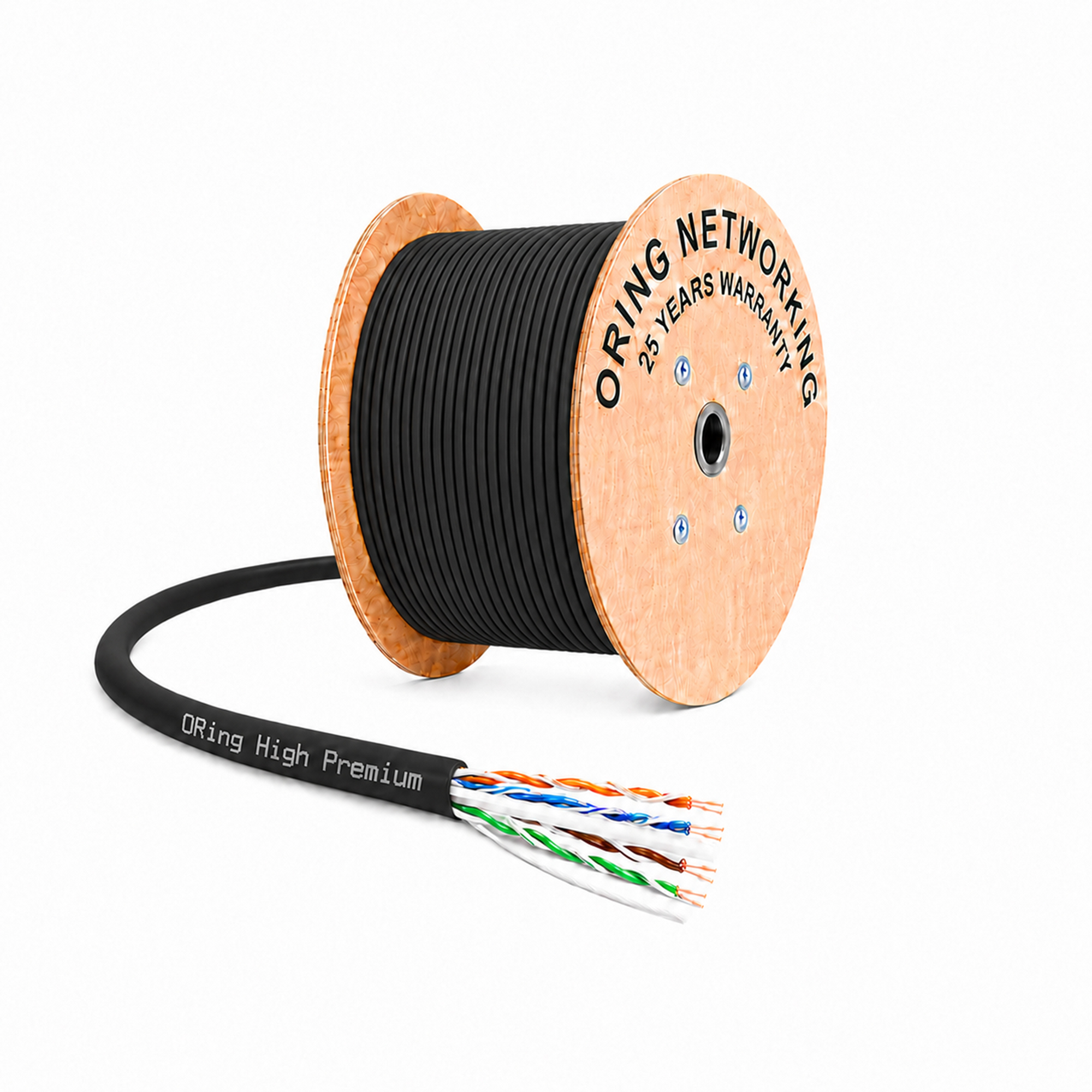 CAT6 23AWG PE Dış Ortam Network Kablosu 500m. - Siyah 2