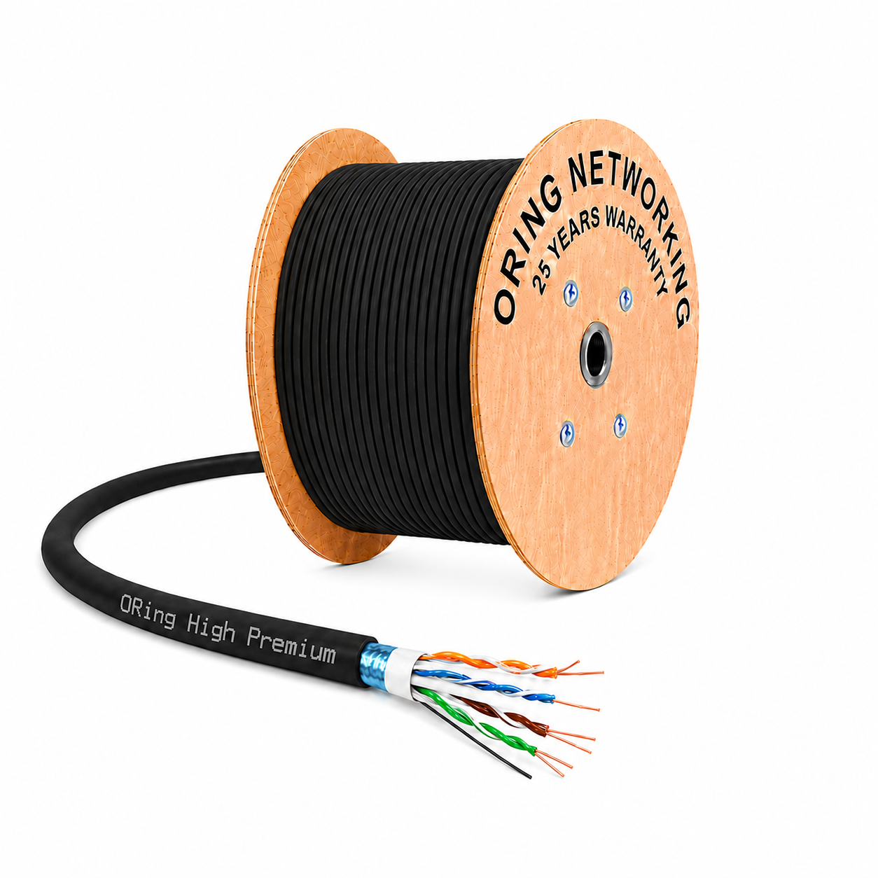 F/UTP CAT6 23AWG PVC+PE Dış Ortam Network Kablosu 500m. - Siyah 2