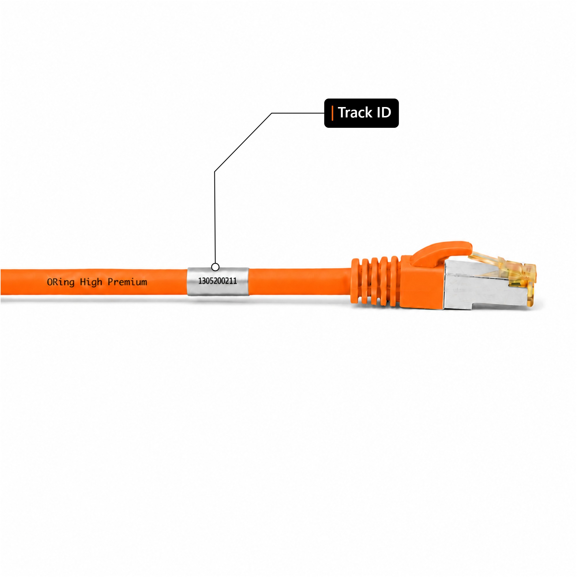 Patch Cord CAT6A S/FTP BC 26AWG 7*0.16 LSZH - 0,3m. - Orange 2