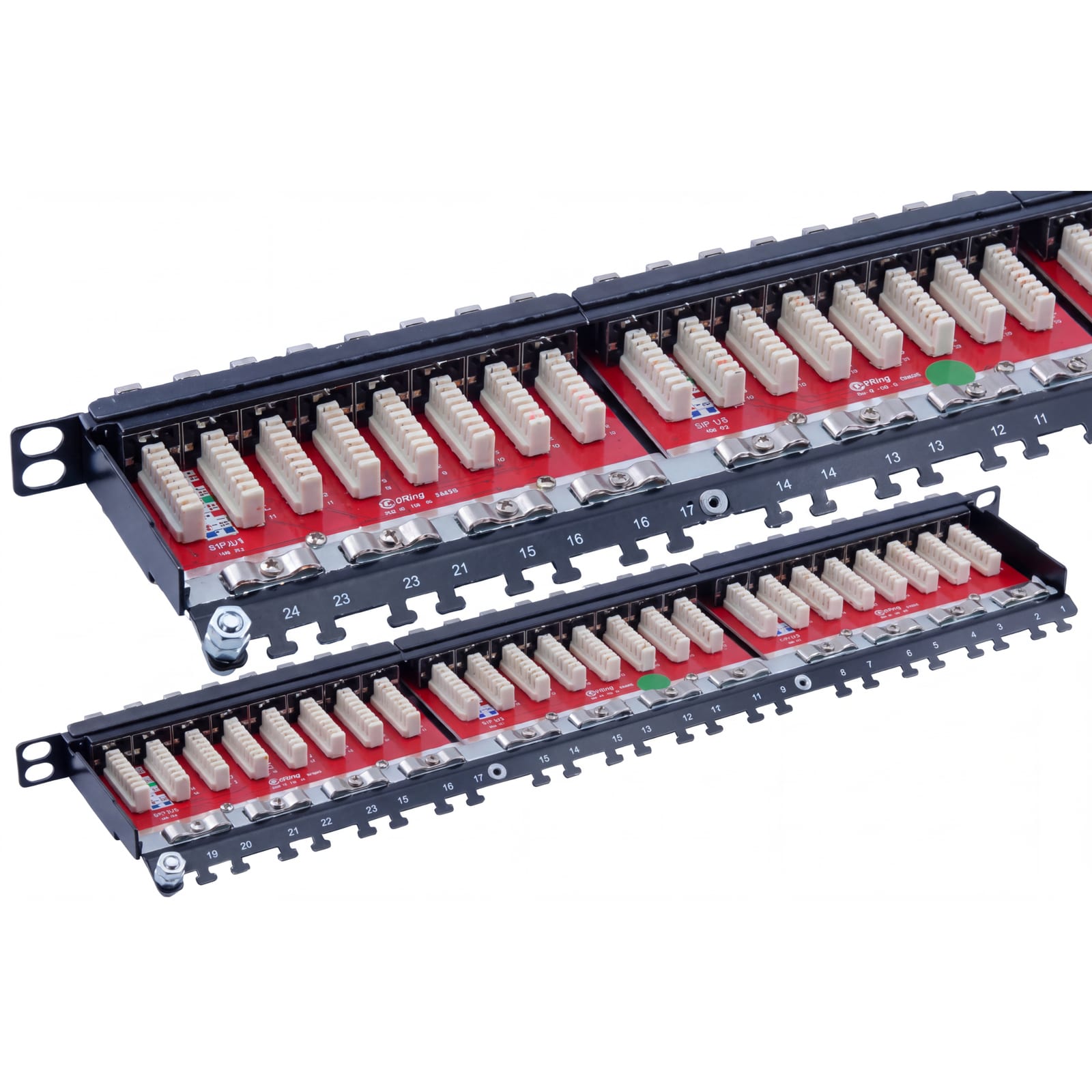 FTP Cat6a 24 Port 10G Patch Panel - 0.5U Right Angle 2
