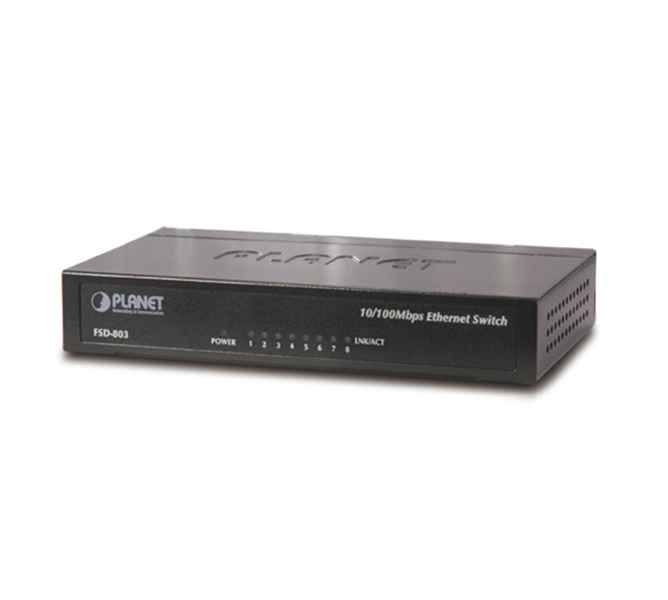 8-Port 10/100Mbps Fast Ethernet Switch (Metal)