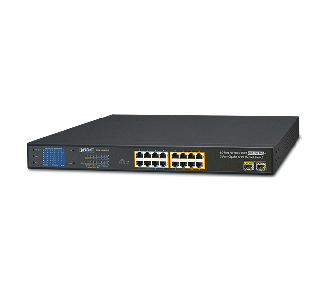 16-Port 10/100/1000T 802.3at PoE + 2-Port 1000X SFP Gigabit Ethernet Switch 3
