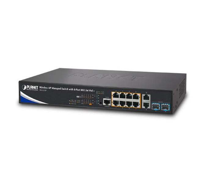 Wireless AP Managed Switch with 8-Port 802.3at PoE + 2-Port 10G SFP+ » WS-1232P