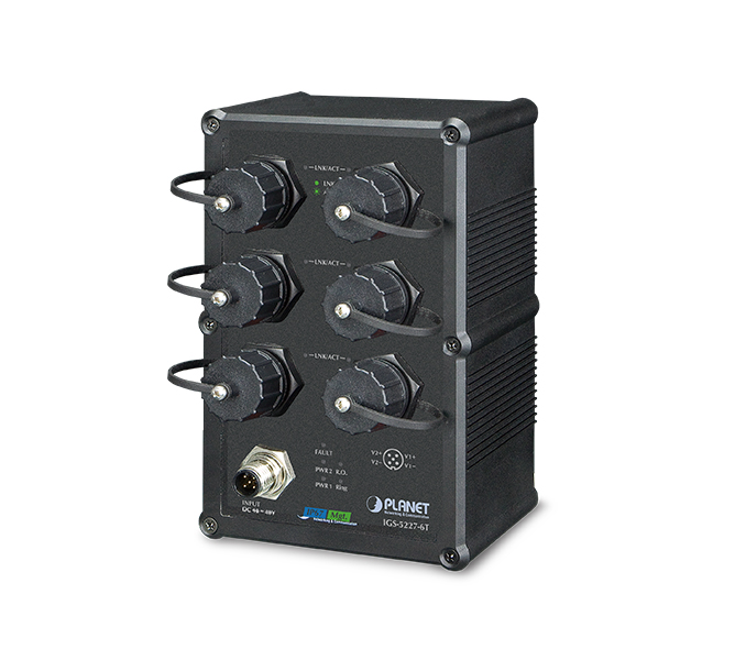 Industrial IP67-rated 6-Port 10/100/1000T Managed Ethernet Switch