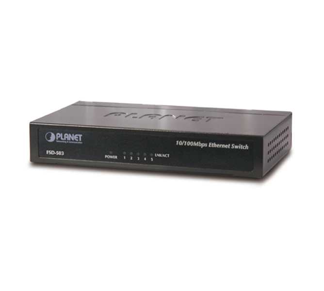 5-Port Fast Ethernet Desktop Switch - Metal