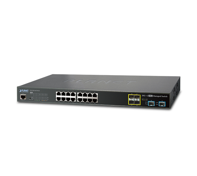 L2+ 16-Port 10/100/1000T + 4-Port 100/1000X SFP + 2-Port 10G SFP+ Managed Ethernet Switch